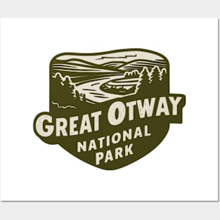 Great Otway National Park Retro Emblem Posters and Art